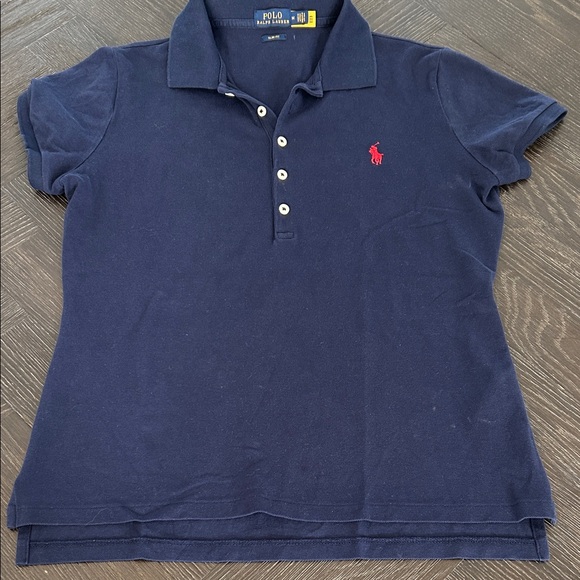 Ralph Lauren Navy Blue Slim fit Short Sleeve Polo Shirt - Picture 1 of 4